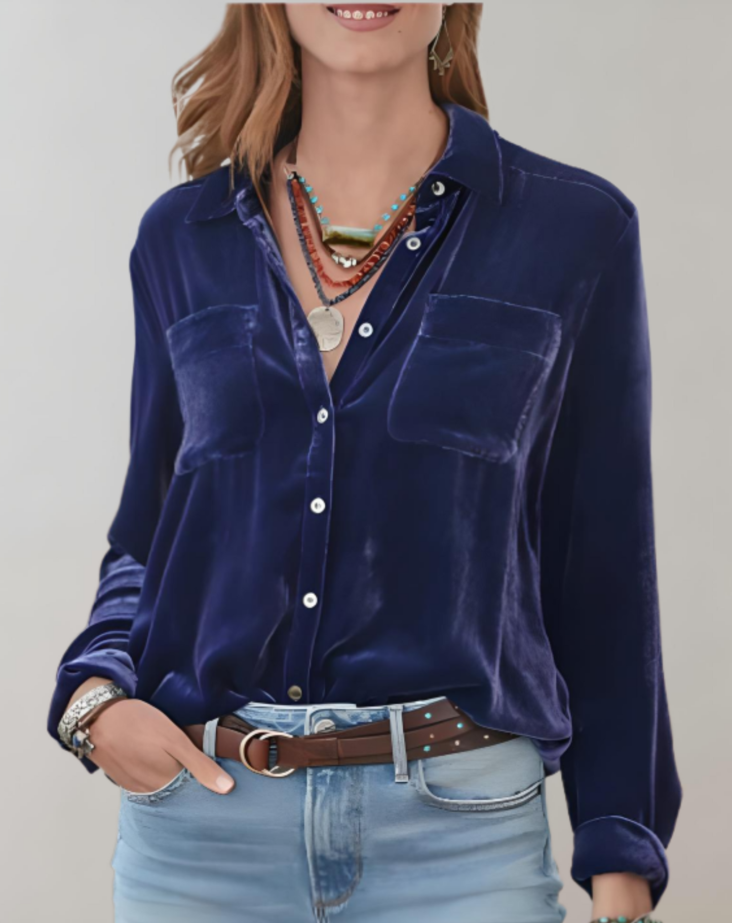 Maliza | Damen Elegant Polohemd | Langarm