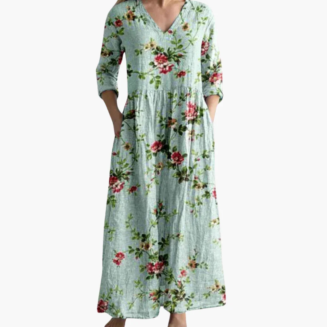 Glamour Garten™ | Leona | Gestreiftes Boho Maxikleid