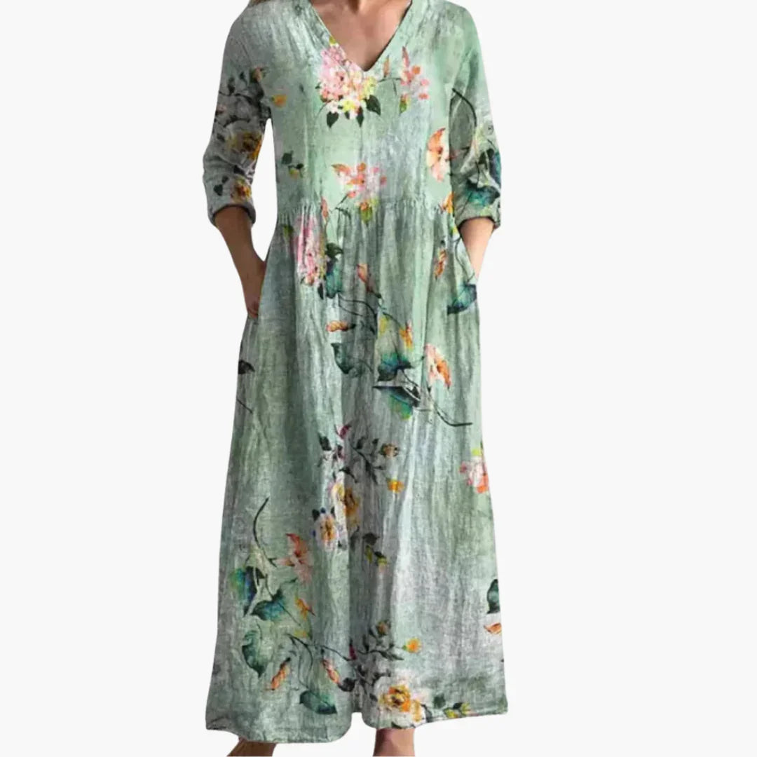Glamour Garten™ | Maxikleid mit Boho-Print für Damen