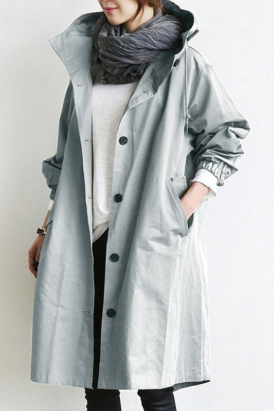 Glamour Garten™ | CLAIRE Wasserdichter Trenchcoat mit Kapuze