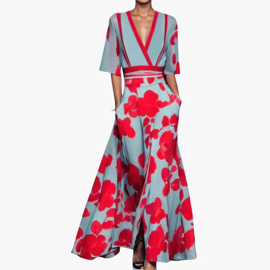 Glamour Garten™ | Blumen Maxi Kleid für Damen