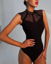 Heidi-Mode | Ärmelloser Schlank-Bodysuit aus Spitze