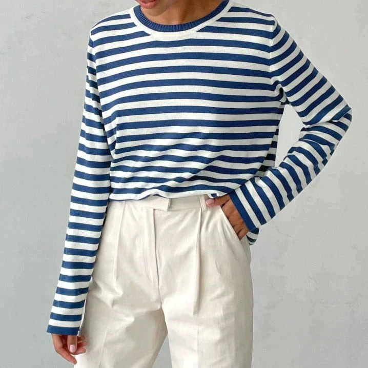 Glamour Garten | Gestreiftes T-Shirt Luxus Komfort Und Stil