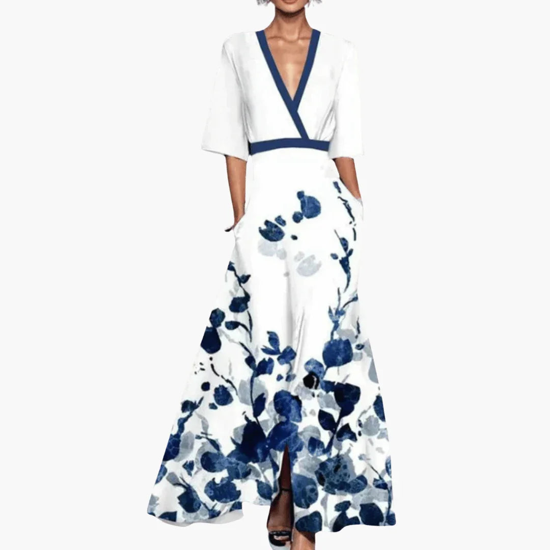 Glamour Garten™ | Blumen Maxi Kleid für Damen