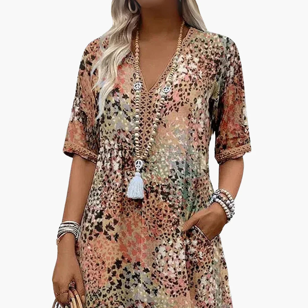 Glamour Garten™ | Blumenmuster Kleid für Damen