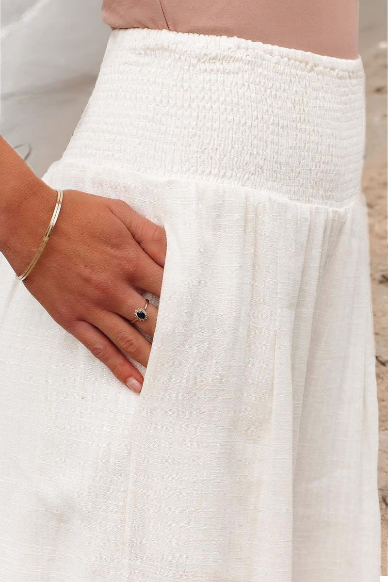 Glamour Garten™ | Damen Sommerhose mit weitem Bein und hoher Taille