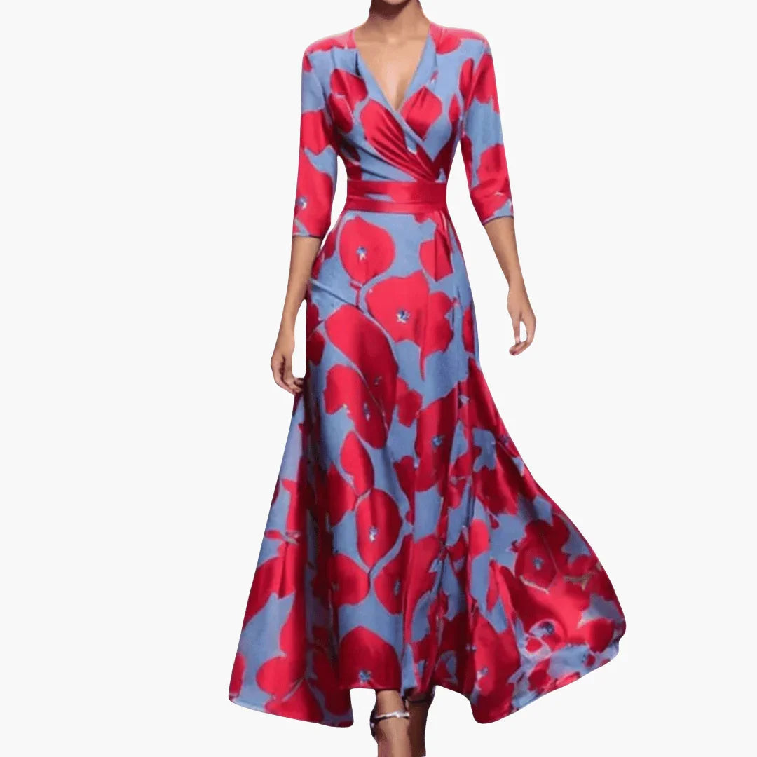 Glamour Garten™ | Blumen Maxi Kleid für Damen
