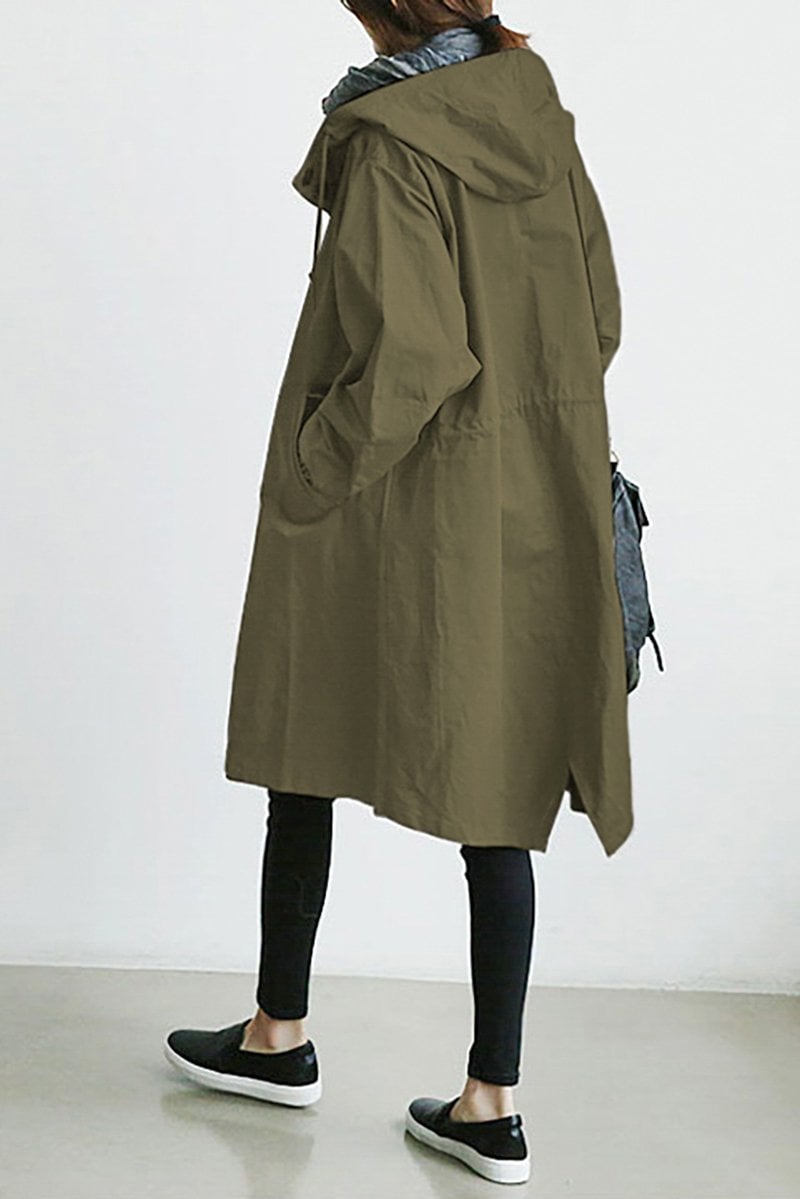 Glamour Garten™ | CLAIRE Wasserdichter Trenchcoat mit Kapuze