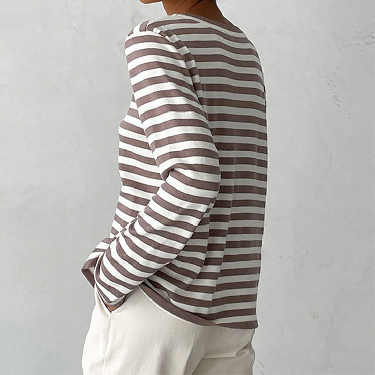 Glamour Garten | Gestreiftes T-Shirt Luxus Komfort Und Stil