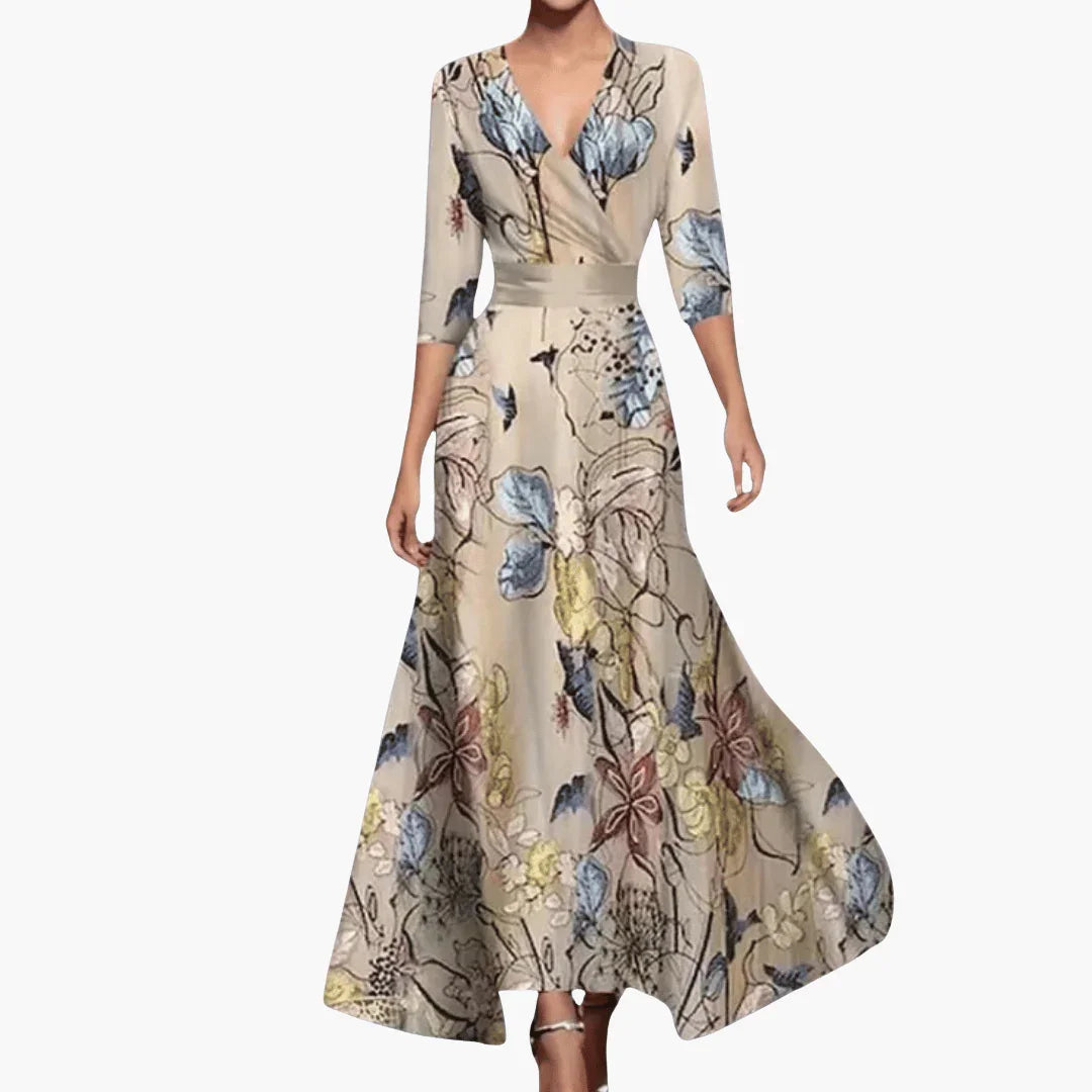 Glamour Garten™ | Blumen Maxi Kleid für Damen