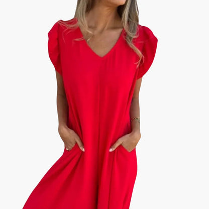 Glamour Garten™ | Leopardenmuster Maxikleid mit V-Ausschnitt für Damen