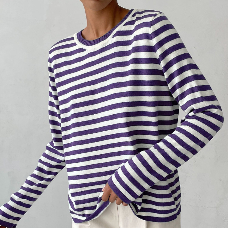 Glamour Garten | Gestreiftes T-Shirt Luxus Komfort Und Stil