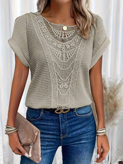 Elegantes Spitzen-T-Shirt mit stilvollen Details
