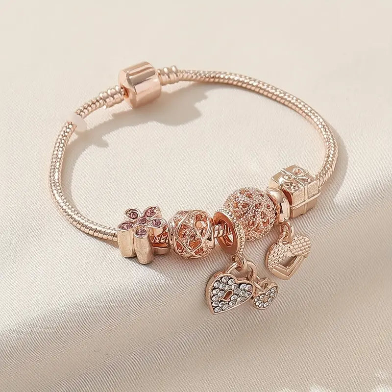 Glamour Garten™ | Armband mit Strasssteinen und Blumen