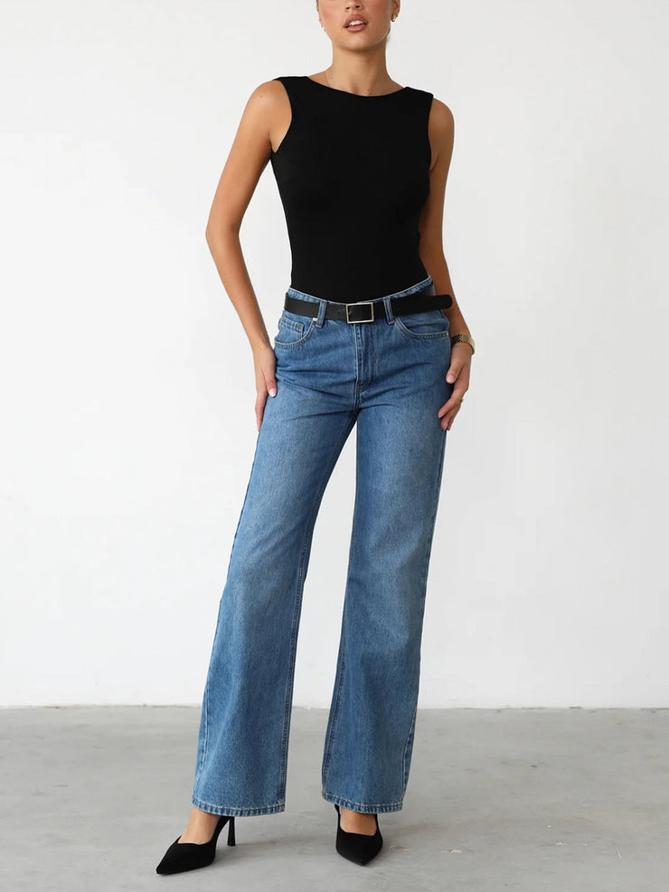 Heidi-Mode | Slinky Bodysuit mit Offenem Rücken