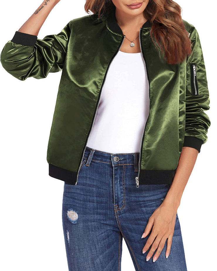 Glamour Garten | Klassische Bomberjacke Für Frauen