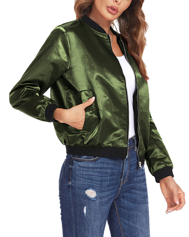 Glamour Garten | Klassische Bomberjacke Für Frauen