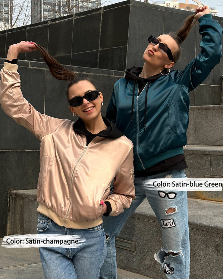 Glamour Garten | Klassische Bomberjacke Für Frauen