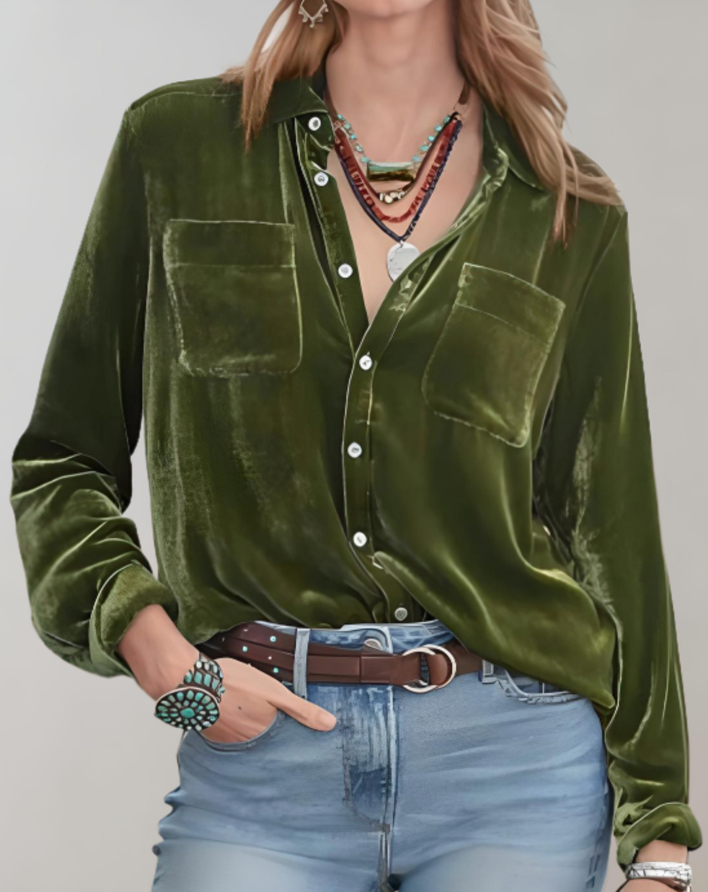 Maliza | Damen Elegant Polohemd | Langarm