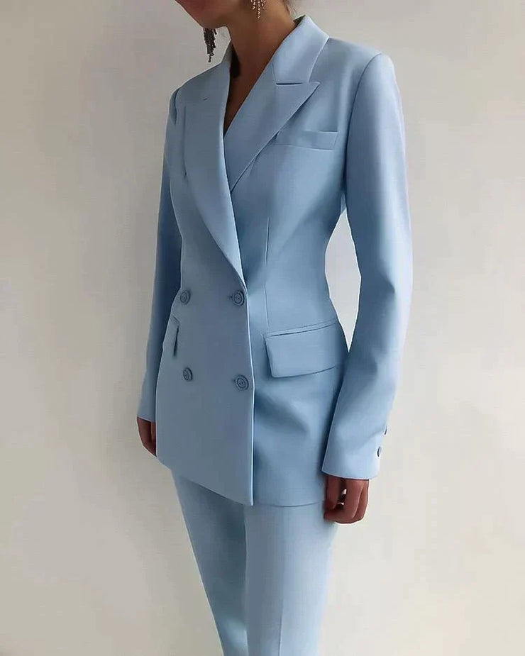 Luxuriöses Blazer- und Hosen-Set für Damen