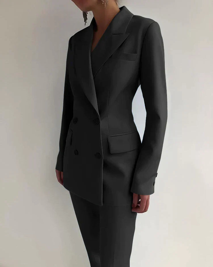 Luxuriöses Blazer- und Hosen-Set für Damen
