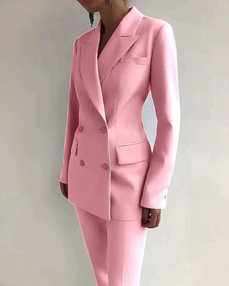 Luxuriöses Blazer- und Hosen-Set für Damen