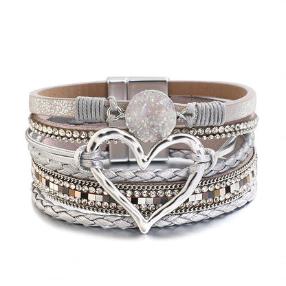 Glamour Garten™ Boho-Armband mit Herz