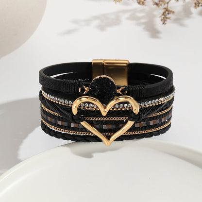 Glamour Garten™ Boho-Armband mit Herz