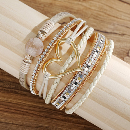 Glamour Garten™ Boho-Armband mit Herz