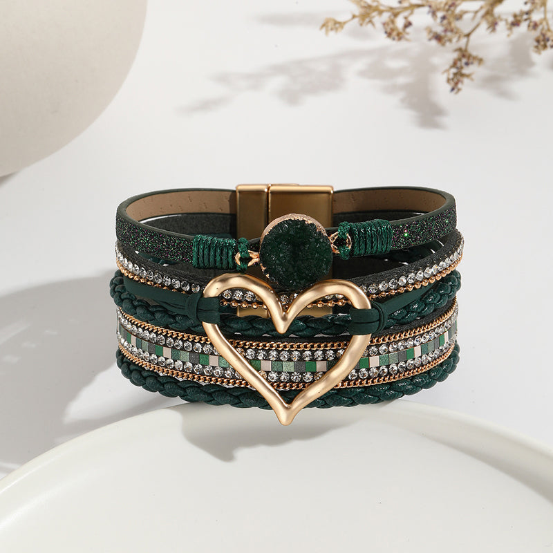 Glamour Garten™ Boho-Armband mit Herz