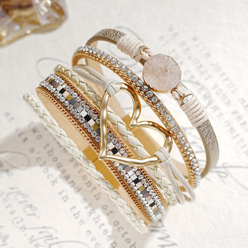 Glamour Garten™ Boho-Armband mit Herz