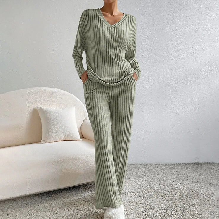 Glamour Garten | 2-teiliges Lounge-Set Rippmuster