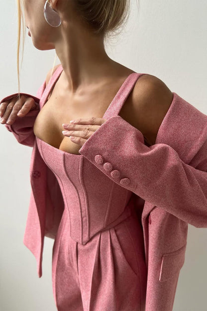 Dolce™ - Dreiteiliges Set mit doppelreihigem Blazer