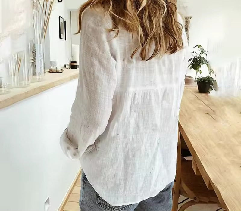 Victoria | Damen Lässige Elegant Hemd | Langarm