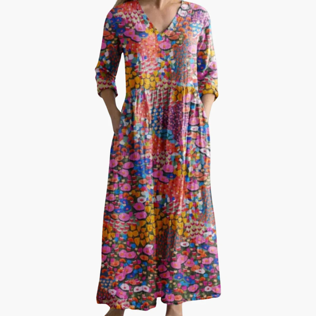 Glamour Garten™ | Luftiges Boho Print Kleid für Damen