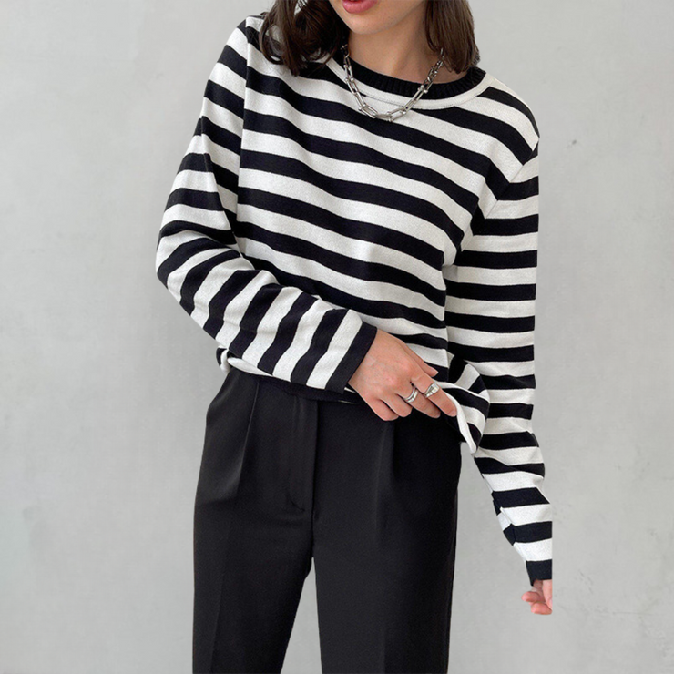 Glamour Garten | Gestreiftes T-Shirt Luxus Komfort Und Stil