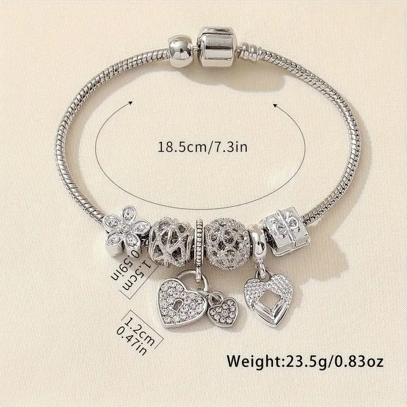 Glamour Garten™ | Armband mit Strasssteinen und Blumen