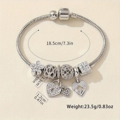 Glamour Garten™ | Armband mit Strasssteinen und Blumen