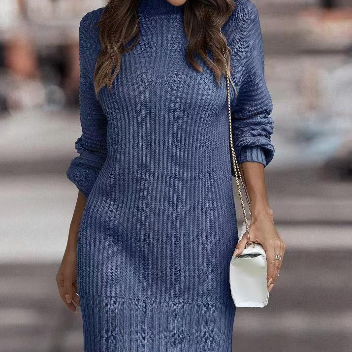 Glamour Garten | Langärmliges Damen Strickkleid