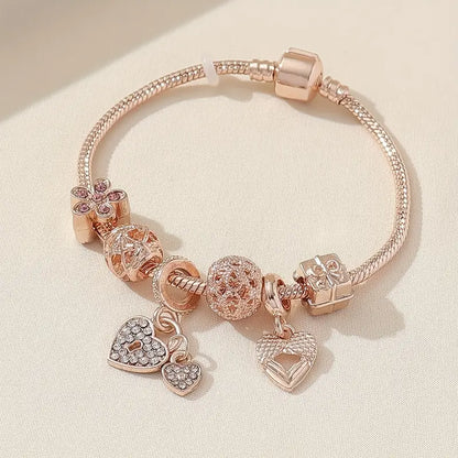 Glamour Garten™ | Armband mit Strasssteinen und Blumen