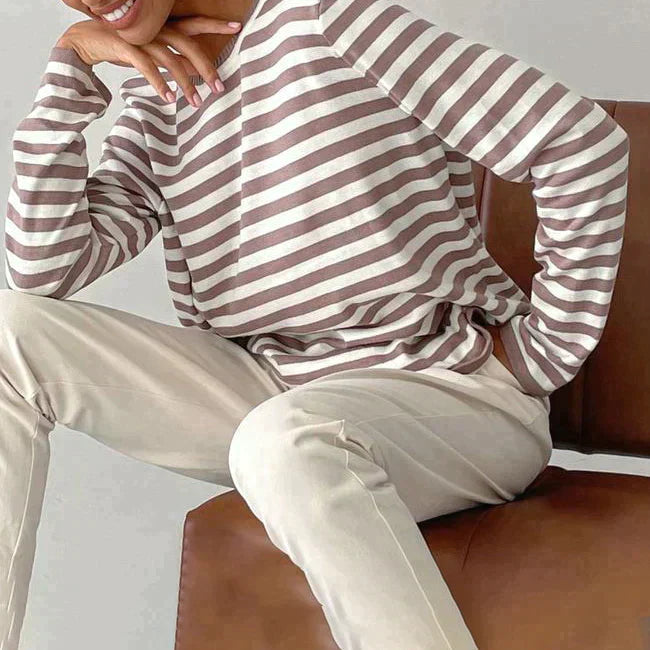 Glamour Garten | Gestreiftes T-Shirt Luxus Komfort Und Stil