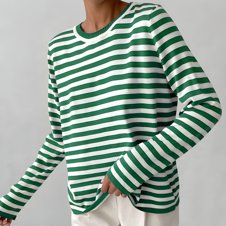 Glamour Garten | Gestreiftes T-Shirt Luxus Komfort Und Stil