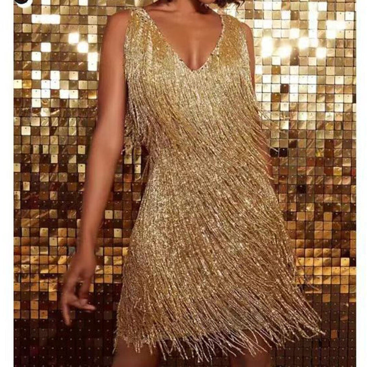 Sprudelnde Quasten Kleid