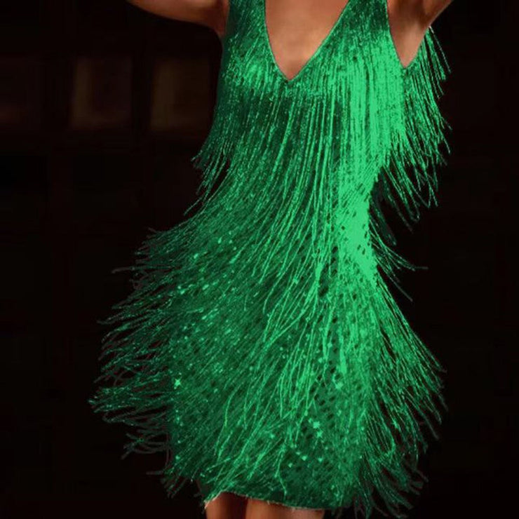 Sprudelnde Quasten Kleid