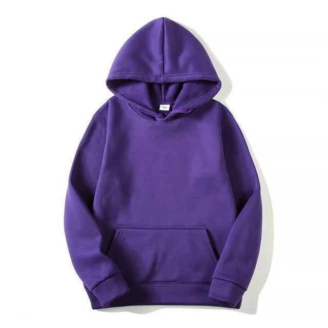 Glamour Garten | Unifarbener Kapuzenpullover Aus Baumwolle Für Frauen