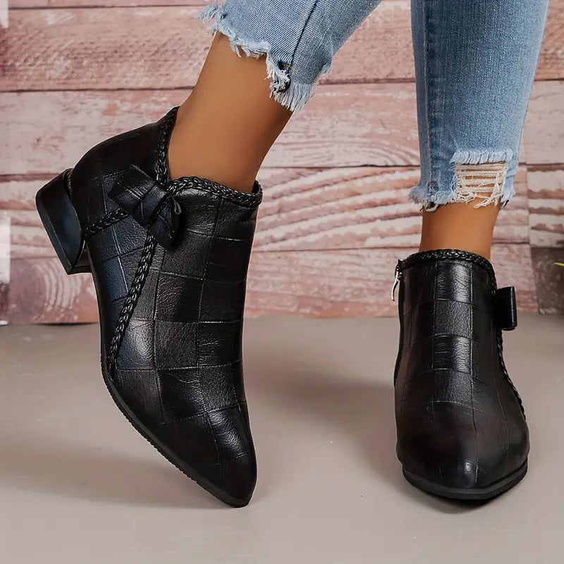 Glamour Garten™ | ELISE Reißverschluss Stiefeletten im Vintage-Stil