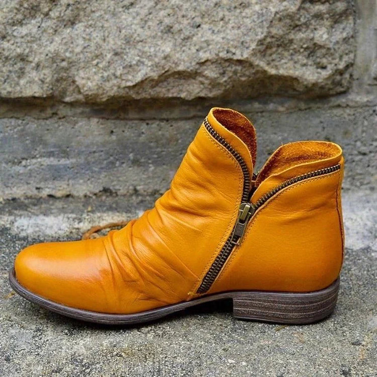 Glamour Garten | Elegante Lederstiefeletten