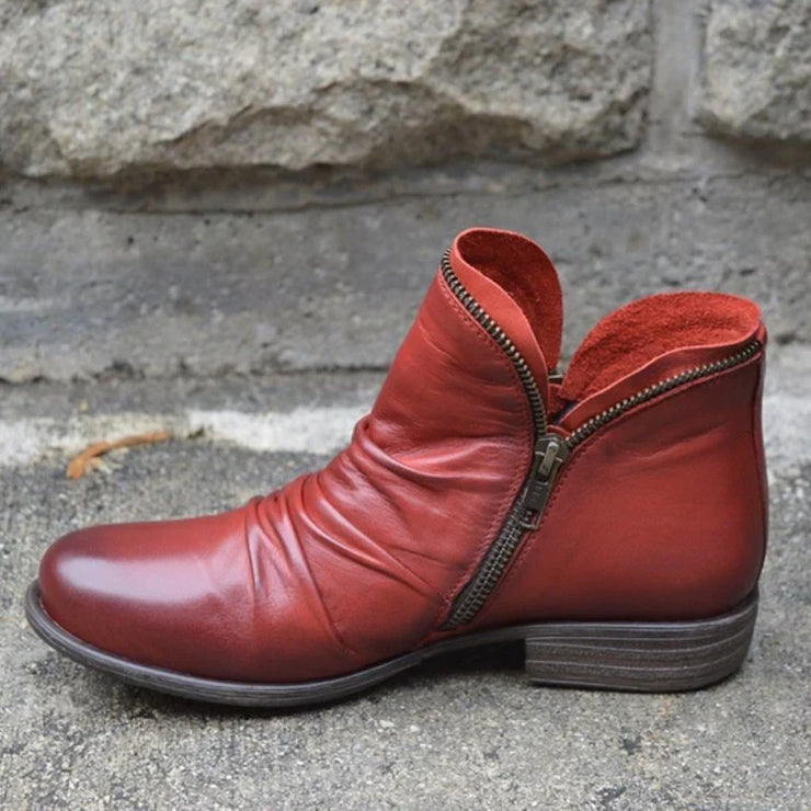 Glamour Garten | Elegante Lederstiefeletten
