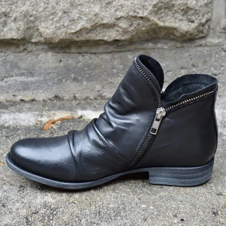 Glamour Garten | Elegante Lederstiefeletten