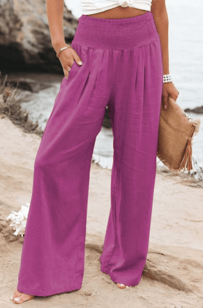 Glamour Garten™ | Damen Sommerhose mit weitem Bein und hoher Taille